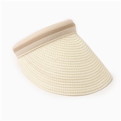 Козырёк плетёный MINAKU, молочный, размер 56-58