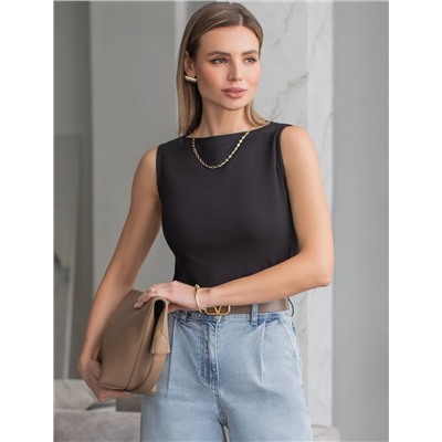 Топ из премиального хлопка с эластаном