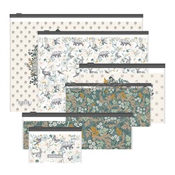 Набор из 6 zip-пакетов пластиковых Natural Life, ассорти (A4, B5, C6, Travel, 230x70mm, Card Size)