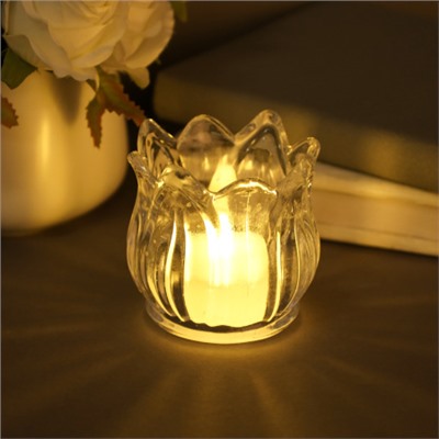 Свеча светодиодная 7 см / VFR-115 /уп 6/240/прозрачная