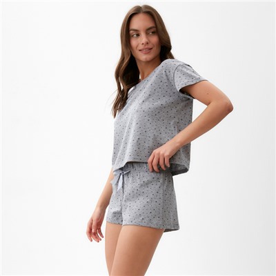 Пижама женская (футболка, шорты) KAFTAN «Звезды», размер 40-42