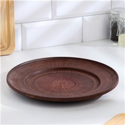 Тарелка «Гладкий‎‎», d=25 см, красная глина