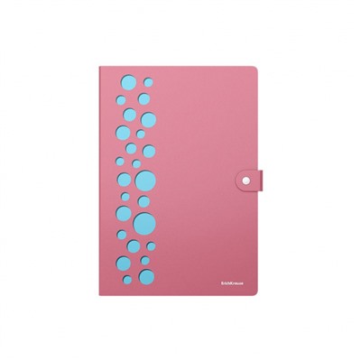 Папка  4 отд. на кнопке  А4 61211 Diagonal Pastel ErichKrause