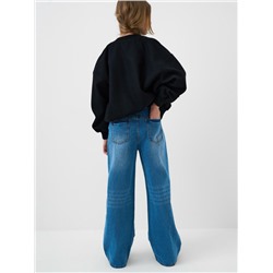 Брюки текстильные джинсовые для девочек