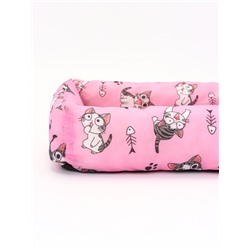 Лежанка для кошек, 40×30×15 см, розовая