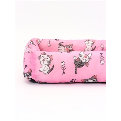 Лежанка для кошек, 40×30×15 см, розовая