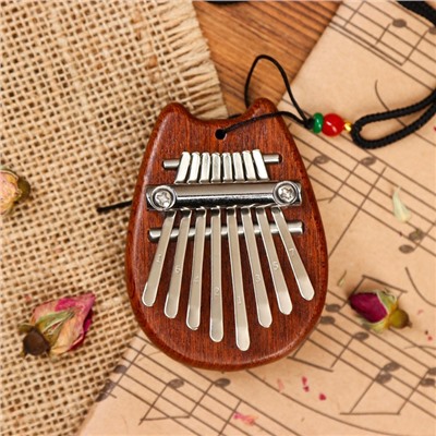 Калимба «Кошечка», 8 язычков, 5.5×7.5×1.8 см, дерево, Music Life