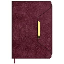 Ежедневник недатированный А5 320 стр. 70608 "СПИЛОК ДЕЛАВЭ БОРДОВЫЙ" кожзам, магнитный клапан Феникс