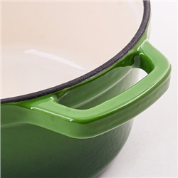 40625 Кастрюля чугун 2,3 л эмаль/покрытие зелёная MB (х4)