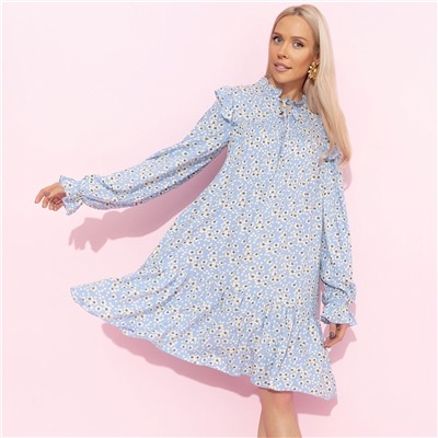 Платье в стиле бохо, Тонкий комплимент (голубое)