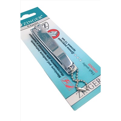 Zinger Книпсер для ногтей большой с пилкой и с цепочкой / Classic SLN-604 FC, 13 мм KRISTALLER, 1110401