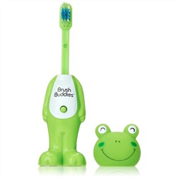 Brush Buddies, Poppin', лягушка Луи, мягкая, 1 зубная щетка