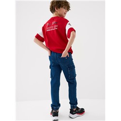 Брюки текстильные джинсовые для мальчиков