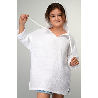 Детская хлопковая пляжная туника из муслина Happyfox