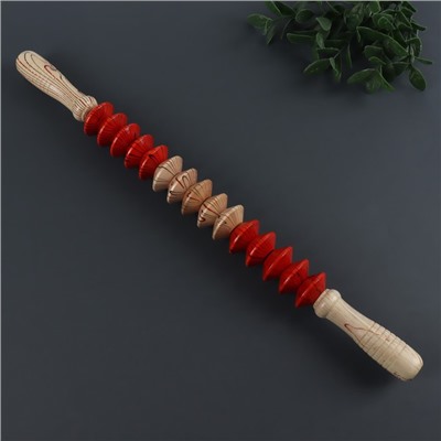 Массажёр «Скалка», универсальный, 47×4 см, деревянный