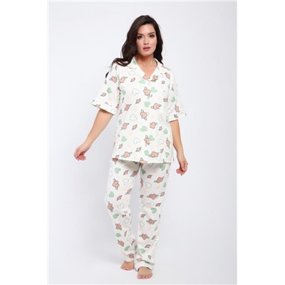 Пижама женская 24296 (Кремовый)