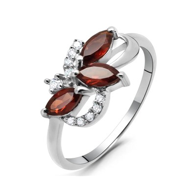 Кольцо из серебра гранат, Виттория