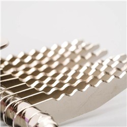 Колтунорез боковой 9 лезвий, 6.5×19 см, чёрно-красный