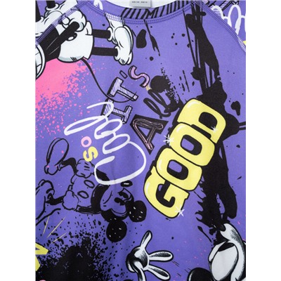 Термокомплект трикот. для девочек: фуфайка (футболка) с длин. рук, брюки