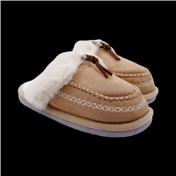 Тапочки меховые 10334 бежевые