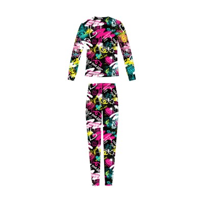 Термокомплект трикот. для девочек: фуфайка (футболка) с длин. рук, брюки