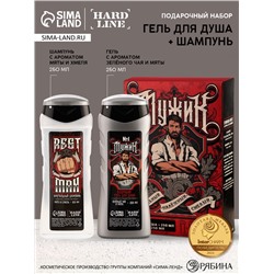 Подарочный набор «Настоящий мужик», гель для душа 250 мл, аромат ледяная свежесть, шампунь 250 мл, аромат взрыв прохлады