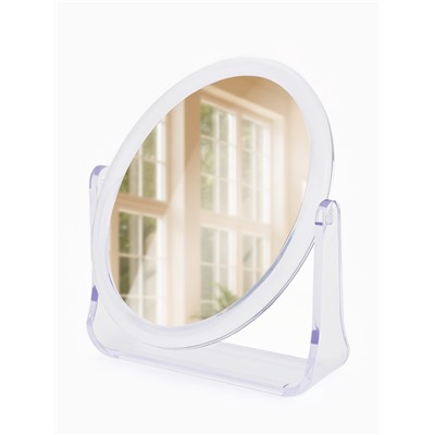 УЦЕНКА Зеркало настольное, с увеличением х2, двустороннее, 12×14.5 см, (9×12 см), прозрачное