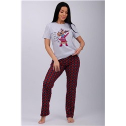 Пижама Приколось 2 (Светло-серый меланж)