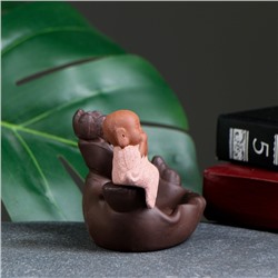 Подставка для благовоний TAKE IT EASY «Будда молчание», набор благовоний конусы, стелющийся дым, 12×8×8 см