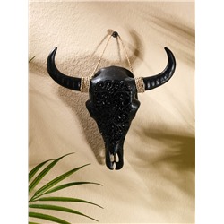 Сувенир интерьерный «Череп буйвола», 15×16×7 см, полирезин, чёрный