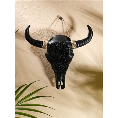 Сувенир интерьерный «Череп буйвола», 15×16×7 см, полирезин, чёрный