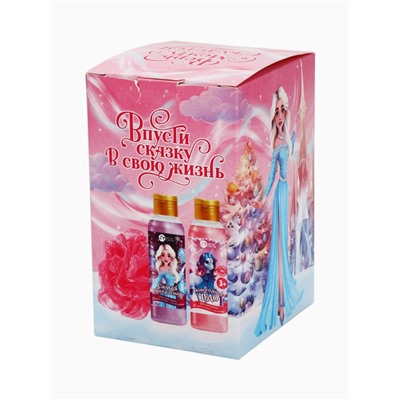 УЦЕНКА Подарочный набор «Верь в мечту», пена для ванны 2×100 и мочалка для тела, Чистое счастье