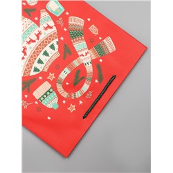 Пакет подарочный новогодний ламинированный, «Новый Год», 26×12×32 см