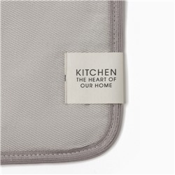 Набор кухонный «Этель» Kitchen, светло-серый, варежка-прихватка 18×29 см, прихватка 19×19 см