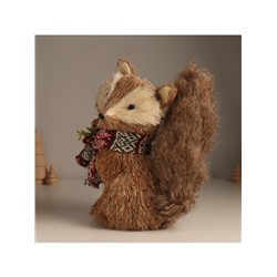 Фигурка новогодняя «Лисичка в вязаном шарфике», 13×25×24 см