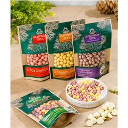 Кедровый орех в белом шоколаде с черникой и смородиной / 80 г / ТМ Территория тайги