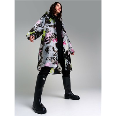 Плащ из полимерного материала для женщин (дождевик)