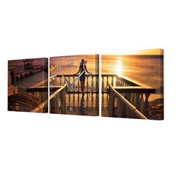 Часы настенные 35*110см модульные часы  Сюжет V254