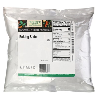 Frontier Natural Products, пищевая сода, 453 г (16 унций)