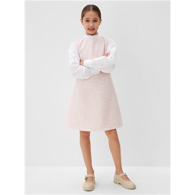 Платье нарядное для девочки MINAKU: PartyDress, прямое, рост 152-158 см, розовое