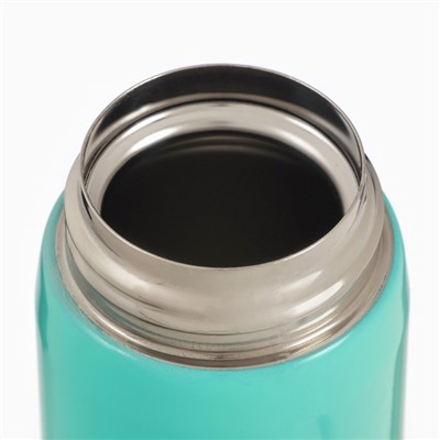 Термос Мастер К «Топ», 500 мл, 6.3×24.5 см, сохраняет тепло 8 ч, нержавеющая сталь, бирюзовый