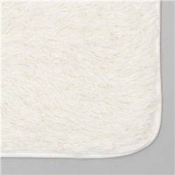 Коврики для ванной и туалета «Доляна. Плюшевый», 3 шт., 80×50 см, 40×50 см, 40×35 см, белые