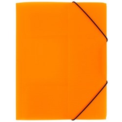 Папка на резинке А4 PRISMA NEON EC210400012 оранжевая 35мм 600мкм эффект 3D Expert Complete