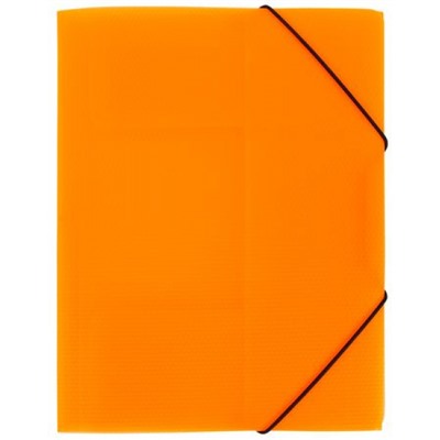Папка на резинке А4 PRISMA NEON EC210400012 оранжевая 35мм 600мкм эффект 3D Expert Complete