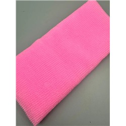 Bath Towel Мочалка-полотенце для душа с пилинг-эффектом / Nylon Long Exfoliating Towel, жесткая, розовый 28180