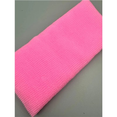 Bath Towel Мочалка-полотенце для душа с пилинг-эффектом / Nylon Long Exfoliating Towel, жесткая, розовый 28180