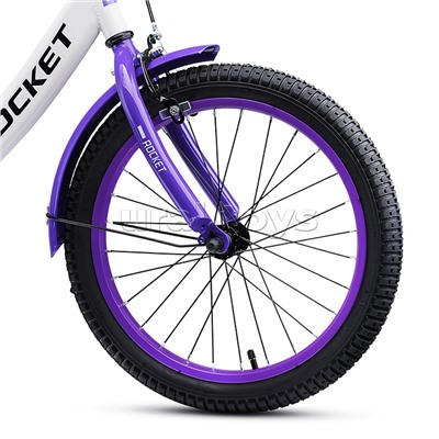 Велосипед 18" Rocket Gem, цвет белый/фиолетовый