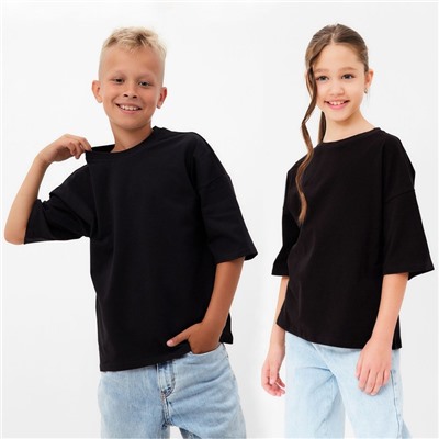 Футболка детская MINAKU: CRUSH, чёрная, рост 110 см