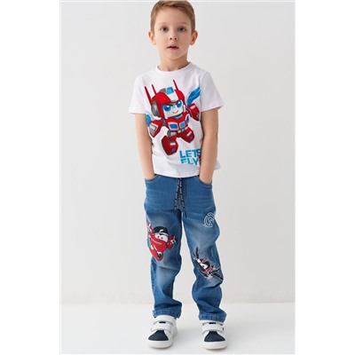 Брюки текстильные джинсовые для мальчиков PLAYTODAY, 1240600