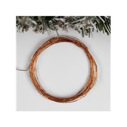 Гирлянда «Нить» 5 м роса, IP20, медная нить, 50 LED, свечение тёплое белое, 2 режима, AAх3